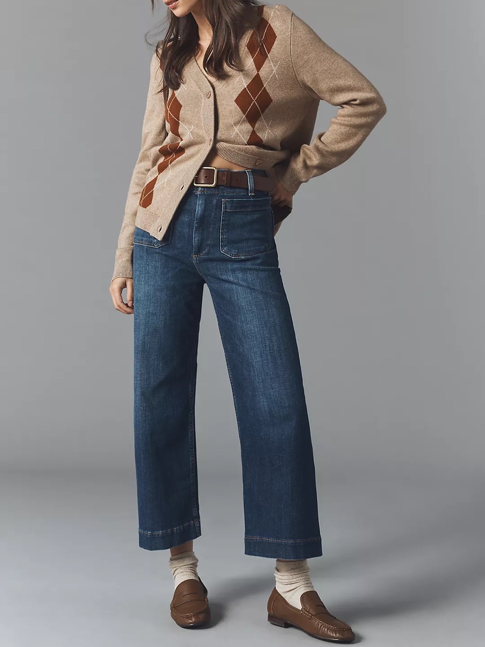 Maeve Colette High-Rise Wide-Leg Cropped Jeans Anthropologie